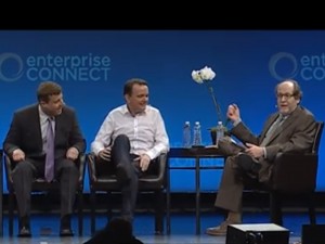 The main stage panel discussion at Enterprise Connect.