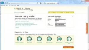 Acxiom's AboutTheData.com lets individuals log in to see and edit their own profile data.