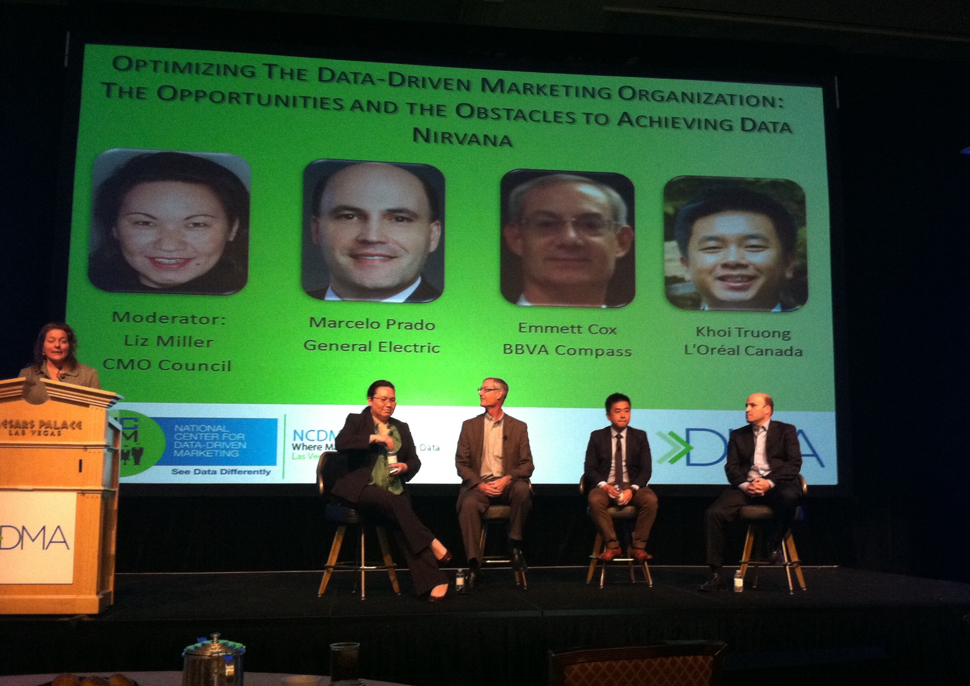 The lunch panel at NCDM included executives from BBVA Compass, L'Oreal Canada, GE Measurement & Control and the CMO Council.