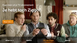 Ziggo customers need internet, TV and phone services.