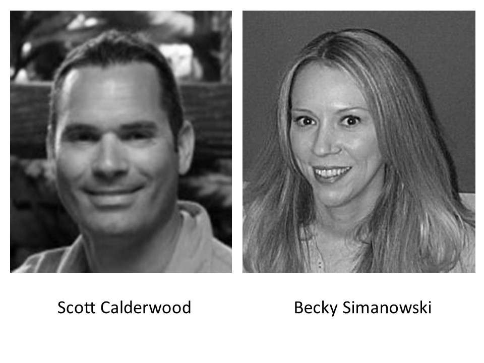 Scott Calderwood and Becky Simanowski of the SAS Digital Marketing team.