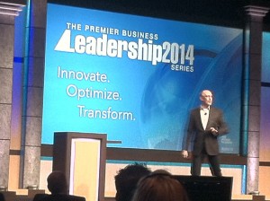 George Blankenship at the Premier Business Leadership Series.