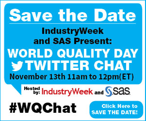 World Quality Day Twitter Chat is at 11am ET on Thursday, Nov. 13, 2015