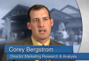 Corey Bergstrom is the Director f Marketing Research & Analytics at Cabela's.