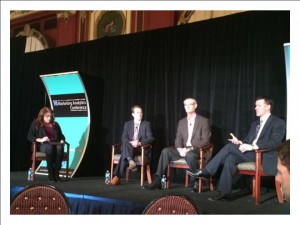 The keynote panel at the Marketing Analytics Conference.