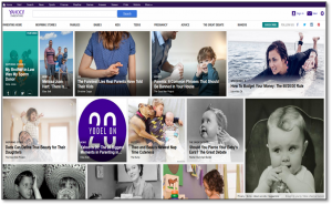 The redesigned Yahoo.com is also an example of card design.