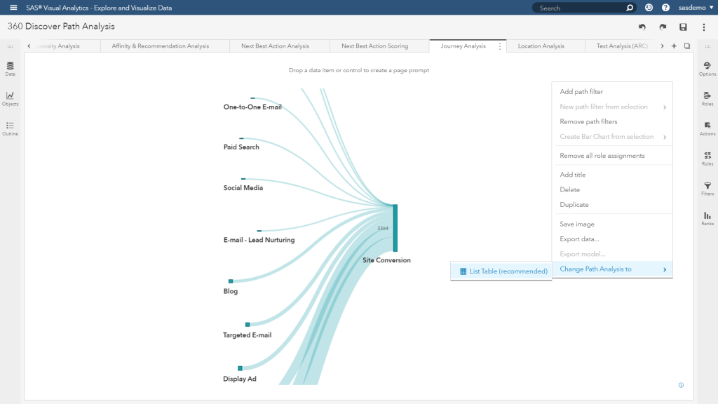 SAS Customer Intelligence 360: Path analysis for re-engagement ...