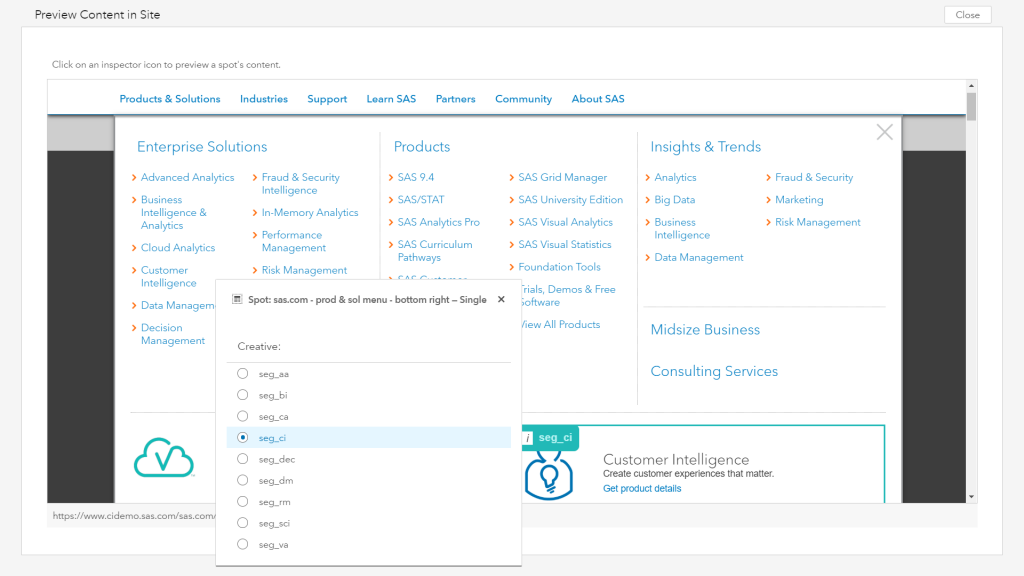 Sas customer intelligence studio это