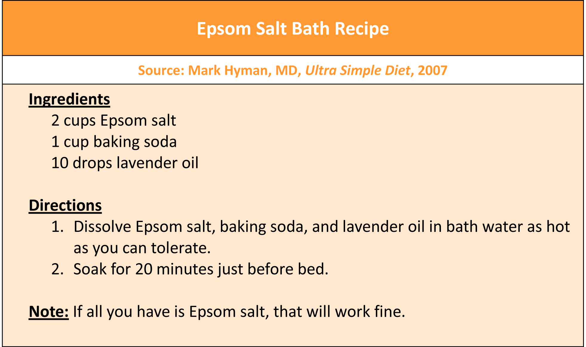 Epsom Salt Bath Recipe SAS Life