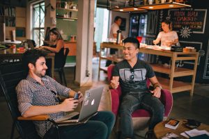 Networking in a coffee shop