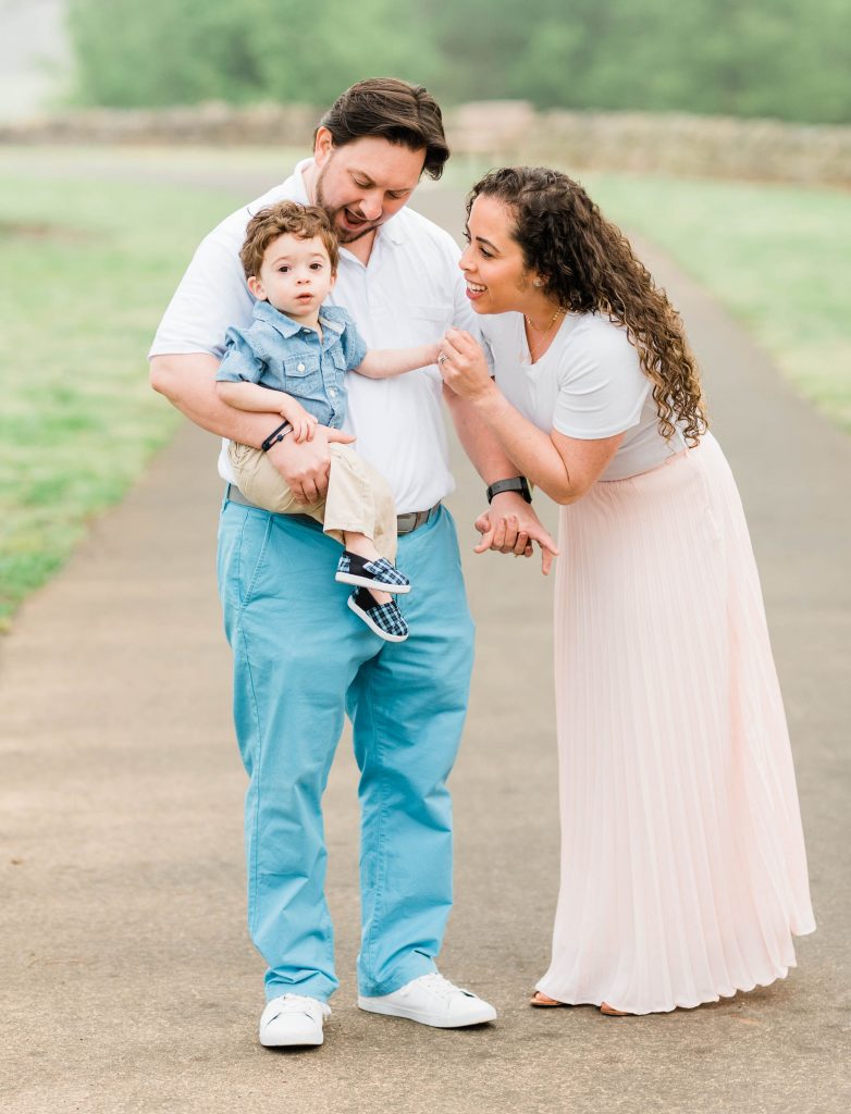 Natasha with her family.