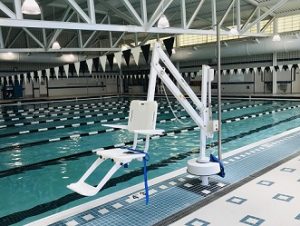 chair lift at pool