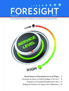 Cover of Foresight Spring 2018
