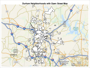 SGMAP with polygons on Open Street Map