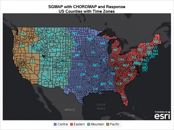 SGMAP with CHOROMAO of Counties