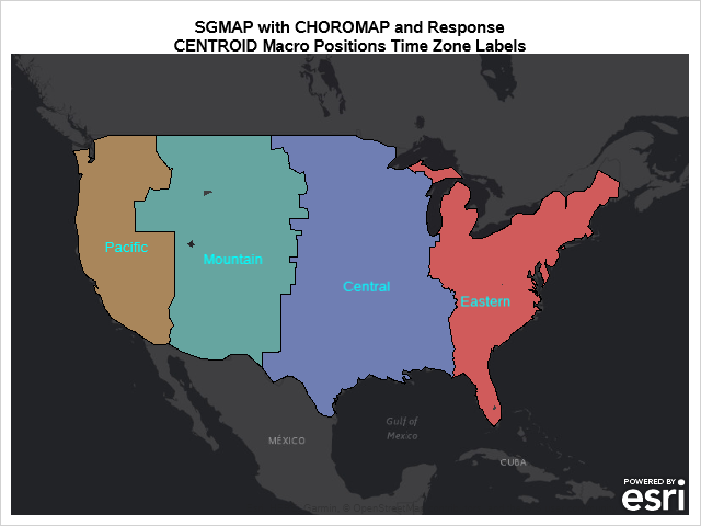 SGMAP with CHOROMAP using %CENTROID