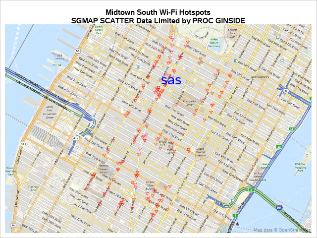 SGMAP SCATTER Data Limited by PROC GINSIDE