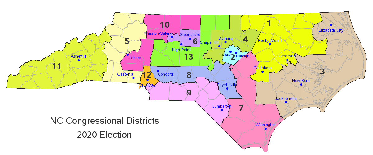 Plotting NC's new congressional districts maps for 2020 - Graphically ...