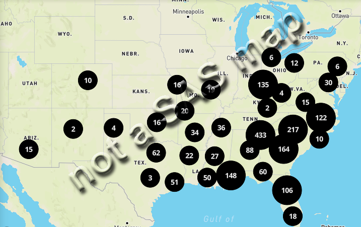 waffle house locations map