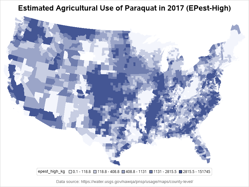 Creating A Paraquat (weed Killer) Map Graphically Speaking