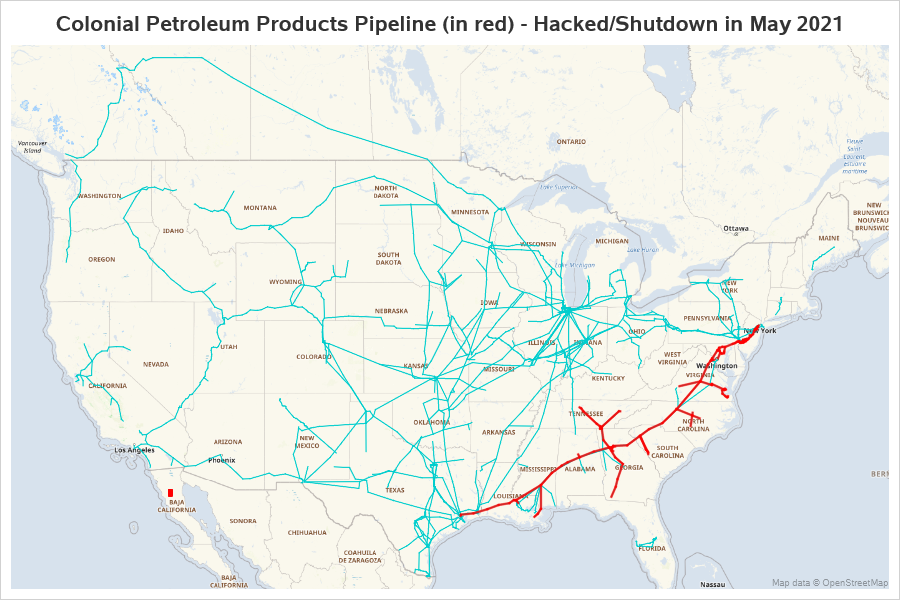 Mapping the Colonial Pipeline - Graphically Speaking