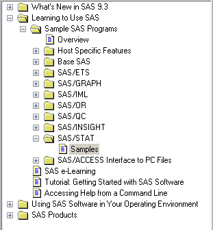 Sampling program directory