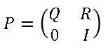 Block form of an absorbing Markov transition matrix