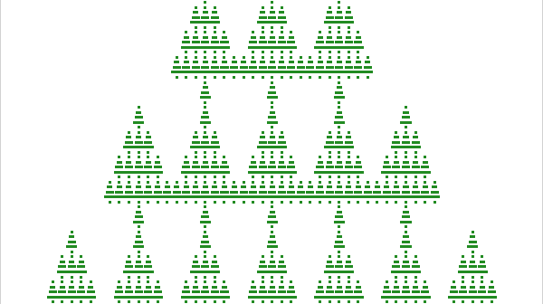 Self-similar Christmas tree created in SAS