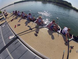 Members of the GB rowing team prepare for practice. (Image credit: Intersport images) 