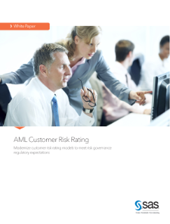 Cover page for AML Customer Risk Rating white paper