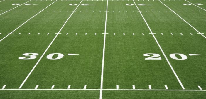 Football field showing 30-yard-line