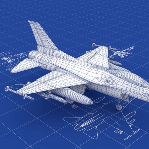 Jet Fighter Aircraft Blueprint