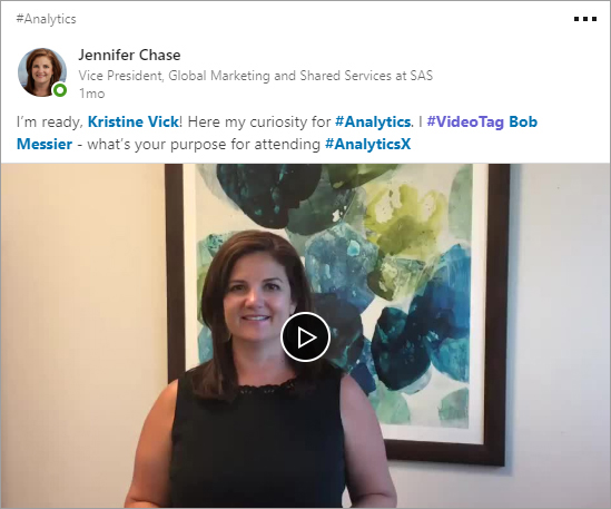 Jenn Chase #videotag post on LinkedIn
