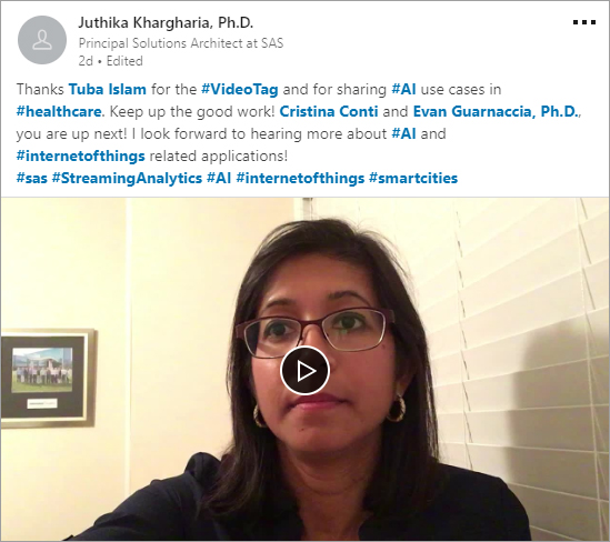 Juthika Kharghar's #VideoTag post on LinkedIn