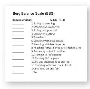 berg balance scale reliability and validity