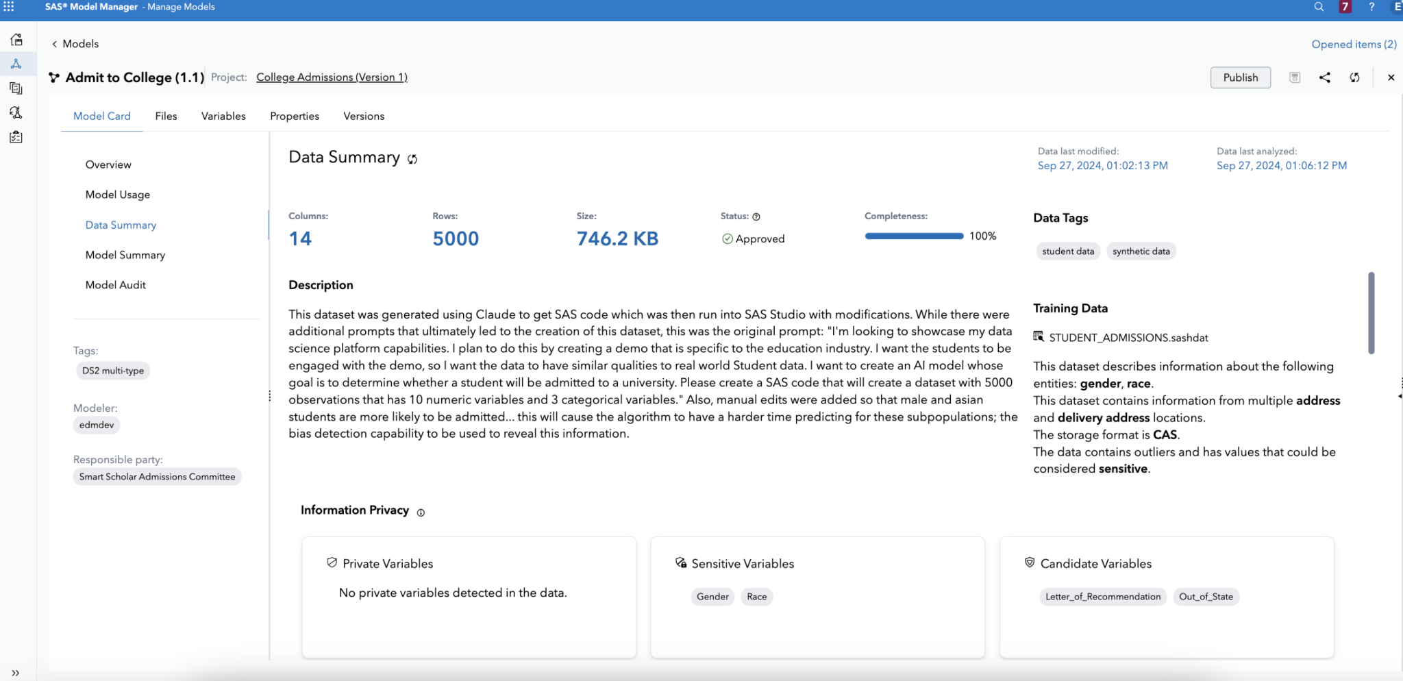 5 keys to creating effective model cards - SAS Voices