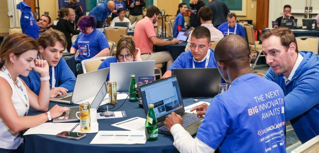 People working with one another towards a shared goal