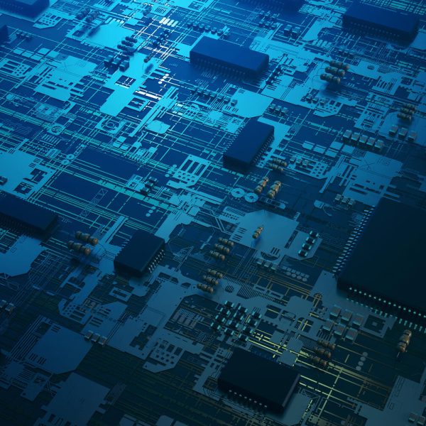 technology circuit board background, 3d rendering