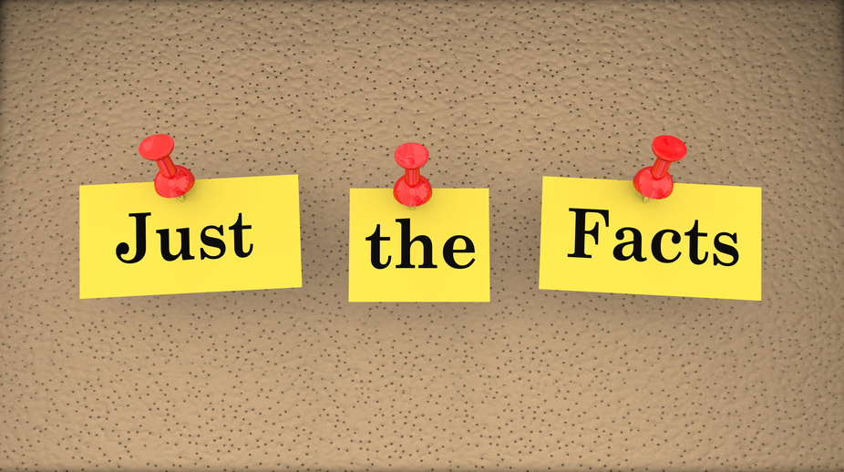 Just the Facts Basic Information Bulletin Board 3d Illustration