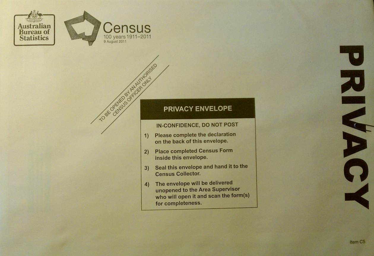 Census form from Australia