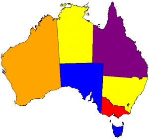 Not much detail in this map of Australia