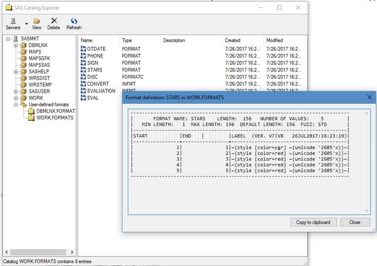 Viewing SAS catalogs and formats in SAS Enterprise Guide - The SAS Dummy