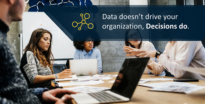 Data doesn't drive your organization, Decisions do.