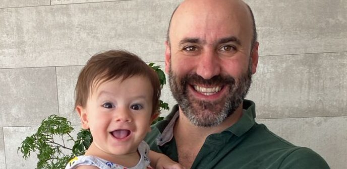 Vitor Vicente,head de vendas, e seu filho João Pedro