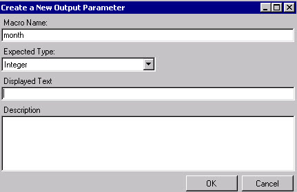 Enter parameter information for both month and year