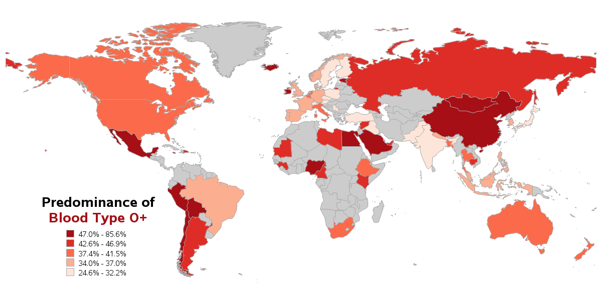 Which Blood Types Do Vampires Prefer The SAS Training Post   Blood Type Map 