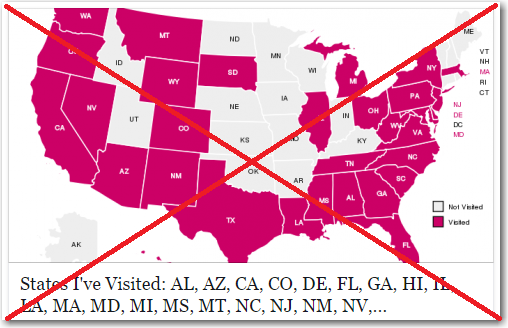 States Ive Visited X 