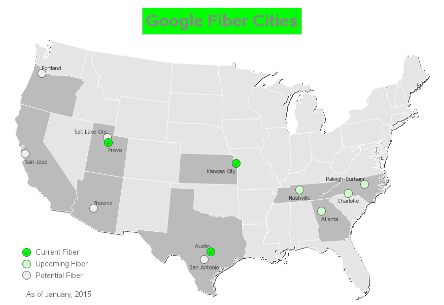 Google Fiber Cities 