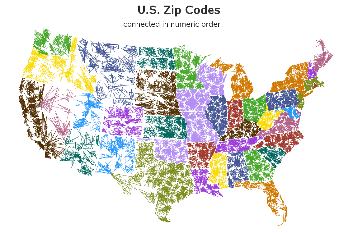 zip code 4 map Making A Fun Zip Code Map More Useful With Sas The Sas Training Post zip code 4 map