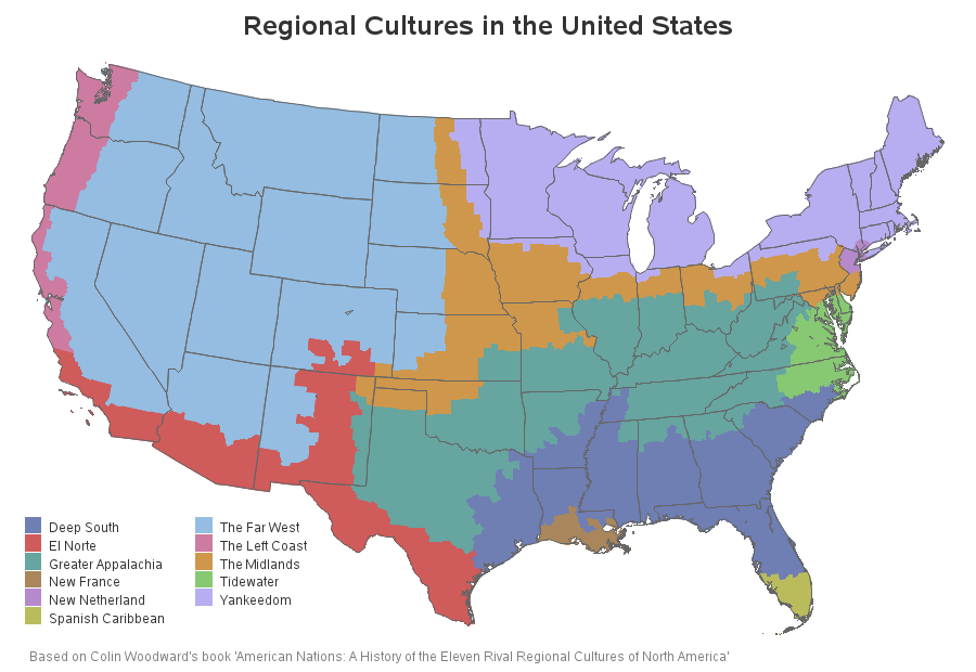 Analysis Of Regional Cultures In The US SAS Learning Post   Us Regional Cultures Map 